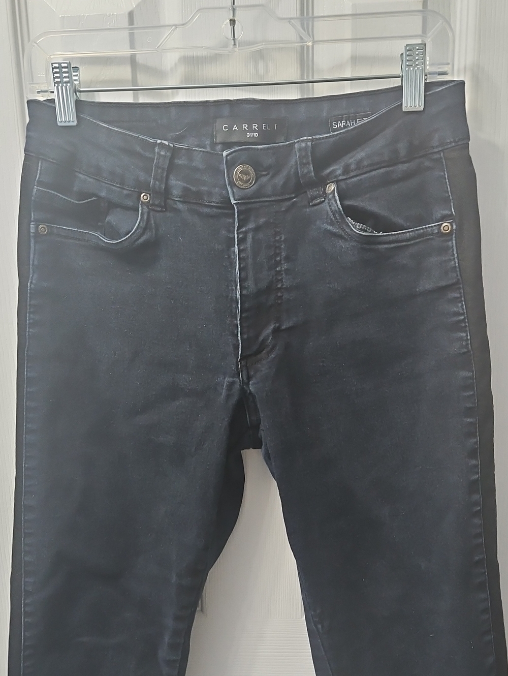 Carreli Sarah Fit Jeans Color Blue With Black Strips At Side Size 10